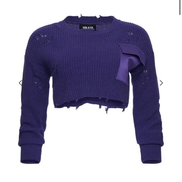 ser.o.ya cropped Devin sweater - violet indigo - Picture 1 of 3